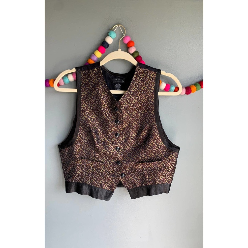 Vtg 90s Limited made in USA paisley vest.